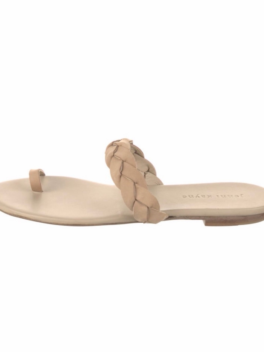 Jenni Kayne Leather Braided Strap Sandal, Natural, Size 37, New in Box - Picture 6 of 10
